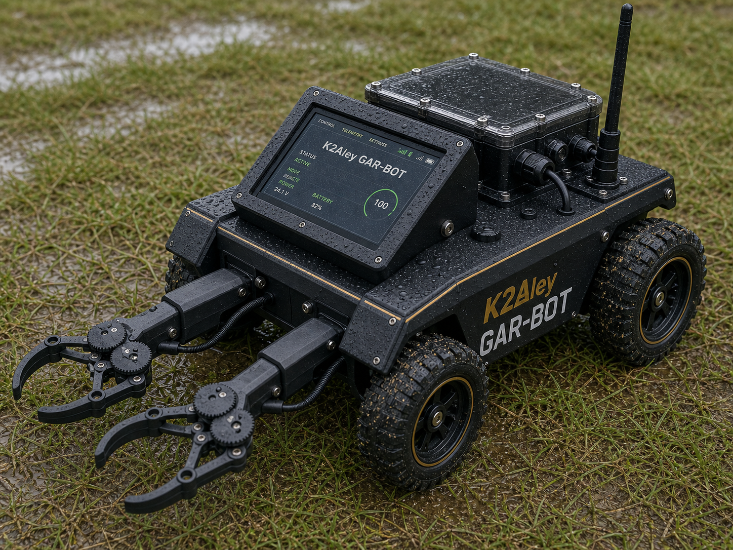 K2Aley GAR-BOT two-claw water-resistant rover concept