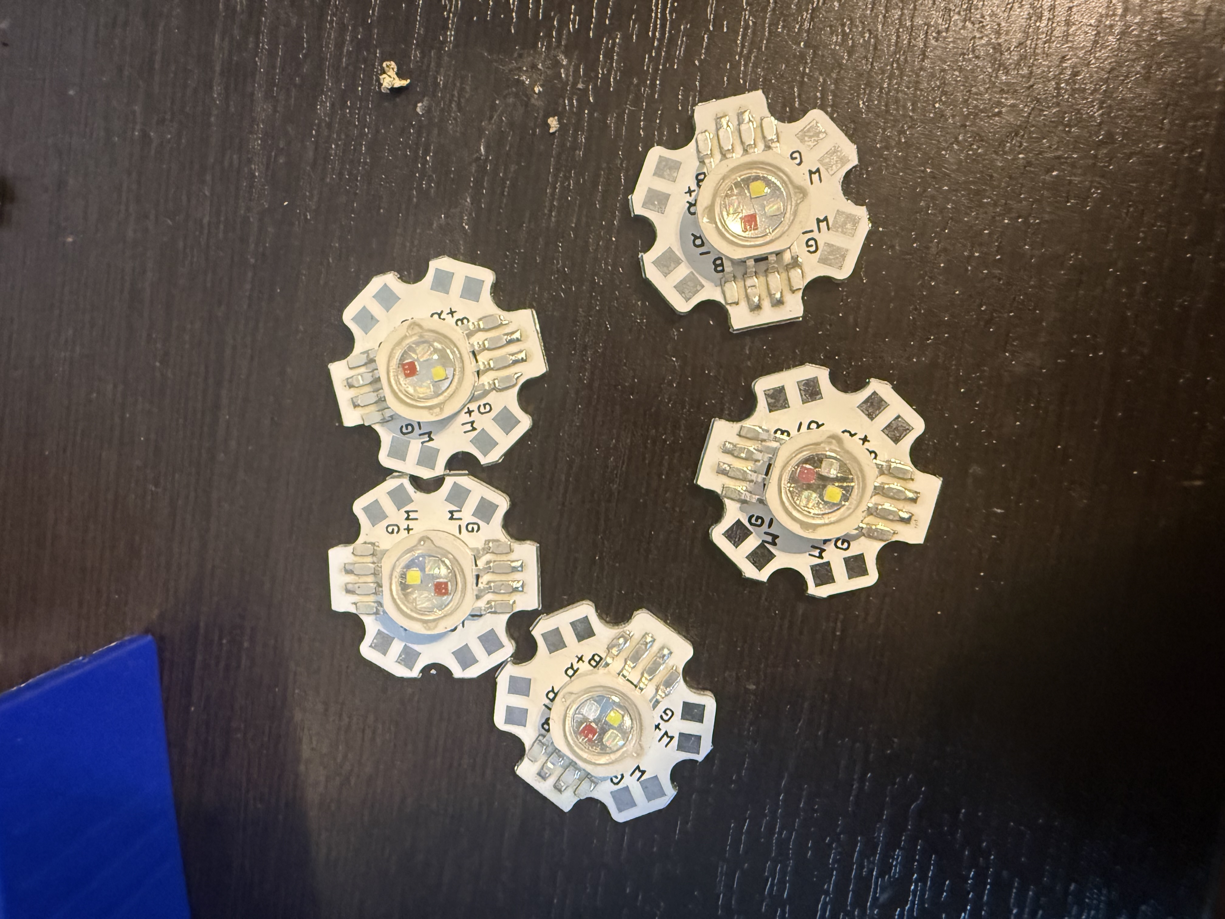 Nine RGB LED star modules