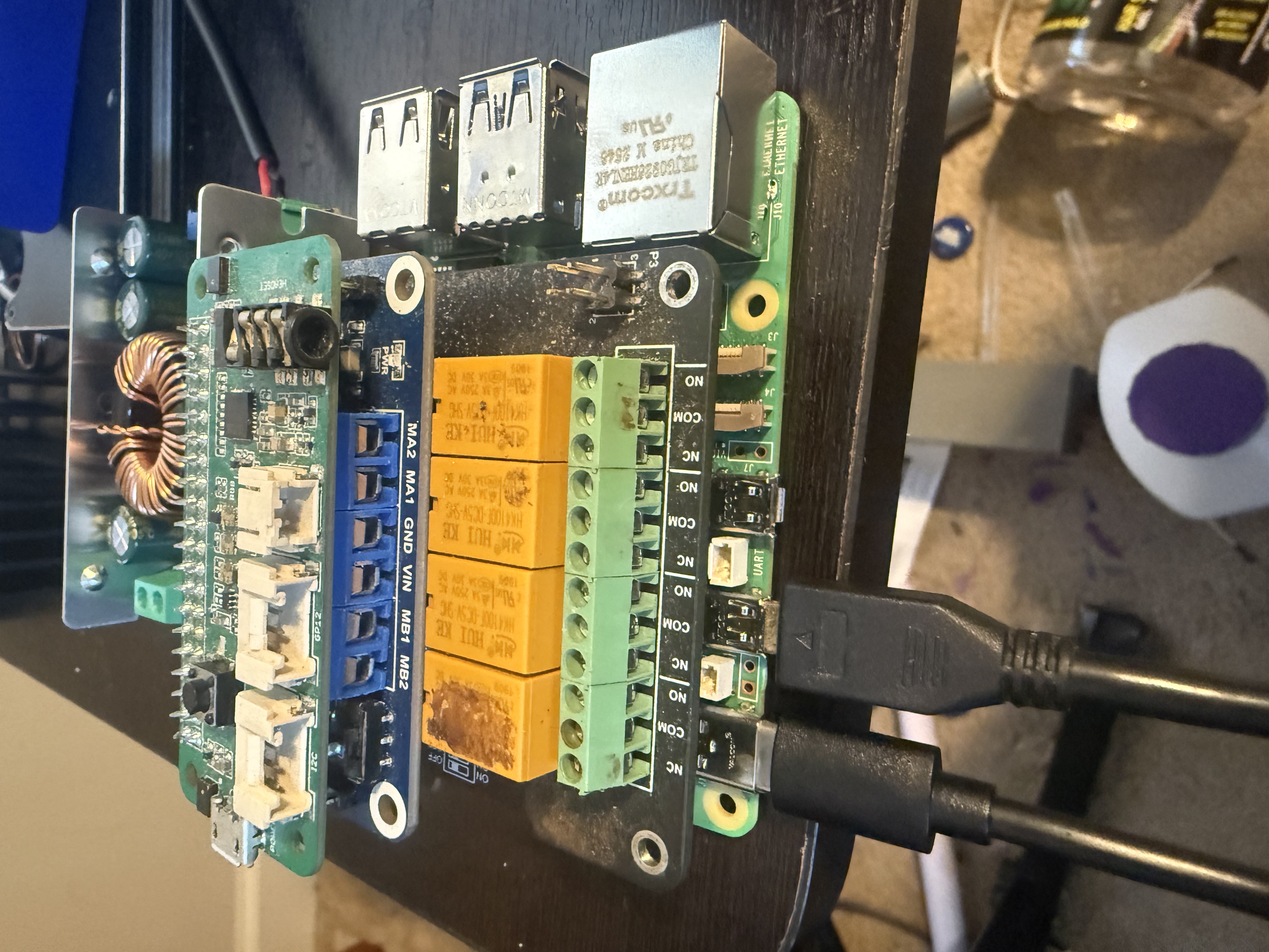 RP5 relay HAT stack
